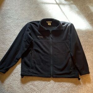 Large black Columbia fleece jacket